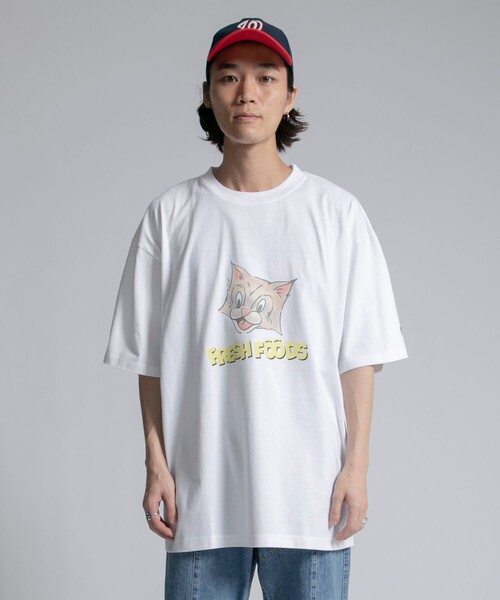 Name.(ネーム)の「【Name.】STUDIOUS別注 PRINT TEE CAT(Tシャツ/カットソー・メンズ・ホワイト/ブラック・1/2)」の4枚目の写真