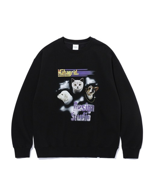 MAHAGRID(マハグリッド)の「『mahagrid/マハグリッド』FUZZIES SWEATSHIRT/ファジーズデザイン スウェットシャツ(スウェット・レディース・ブラック/ネイビー・M/L/XL/S)」の3枚目の写真