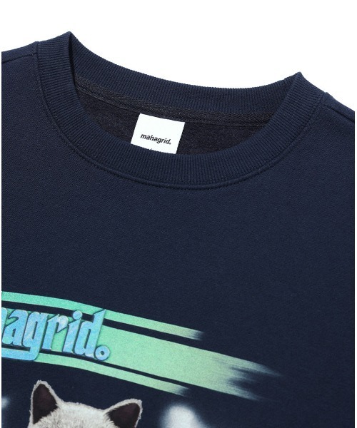 MAHAGRID(マハグリッド)の「『mahagrid/マハグリッド』FUZZIES SWEATSHIRT/ファジーズデザイン スウェットシャツ(スウェット・レディース・ブラック/ネイビー・M/L/XL/S)」の13枚目の写真