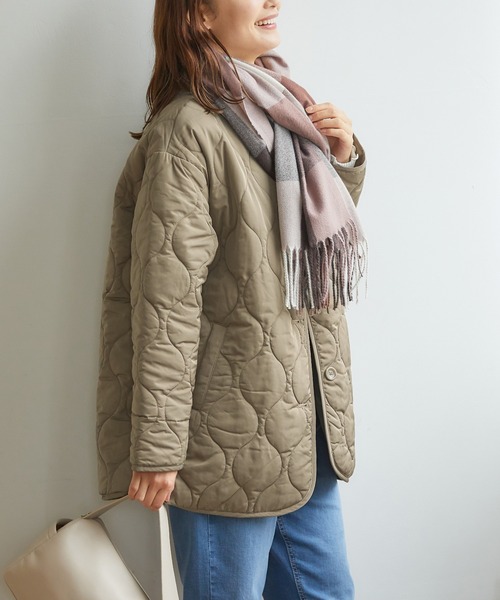 Honeys（ハニーズ）の「キルティングブルゾン（ブルゾン・レディース・モカ/グレー/ブラック/カーキ/ピンク系その他/アイボリー・S/M/L）」の19枚目の写真