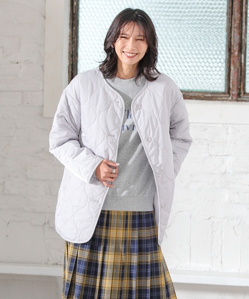 Honeys（ハニーズ）の「キルティングブルゾン（ブルゾン・レディース・モカ/グレー/ブラック/カーキ/ピンク系その他/アイボリー・S/M/L）」の21枚目の写真