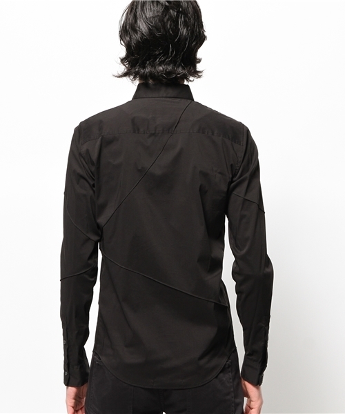 ato（アトウ）の「ato シルキーストレッチダーツシャツ（シャツ/ブラウス・メンズ・ホワイト/ブラック/ネイビー・46/44）」の11枚目の写真