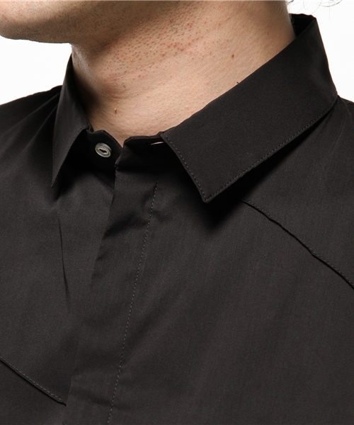 ato（アトウ）の「ato シルキーストレッチダーツシャツ（シャツ/ブラウス・メンズ・ホワイト/ブラック/ネイビー・46/44）」の10枚目の写真