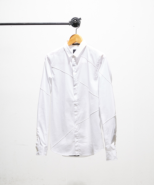 ato（アトウ）の「ato シルキーストレッチダーツシャツ（シャツ/ブラウス・メンズ・ホワイト/ブラック/ネイビー・46/44）」の18枚目の写真