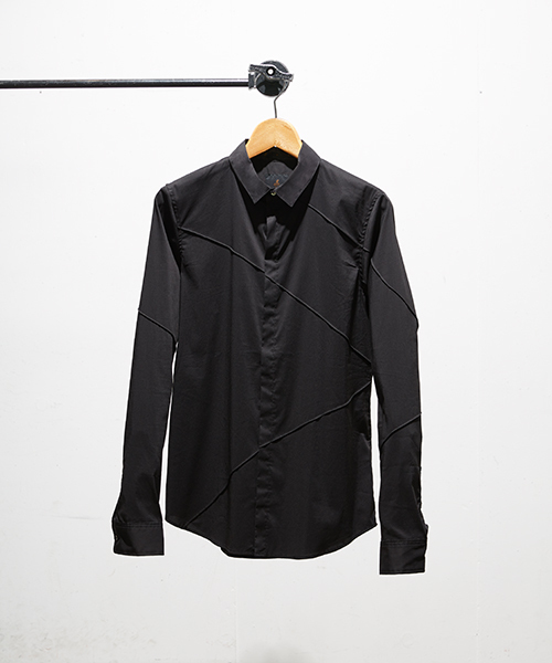 ato（アトウ）の「ato シルキーストレッチダーツシャツ（シャツ/ブラウス・メンズ・ホワイト/ブラック/ネイビー・46/44）」の15枚目の写真