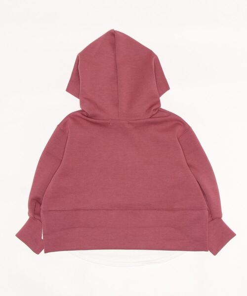 ikka（イッカ）の「ダンボールニットレイヤードパーカー（100~160cm）（パーカー・キッズ・ピンク系その他/ベージュ・100/140/150/160/110/130/120）」の3枚目の写真