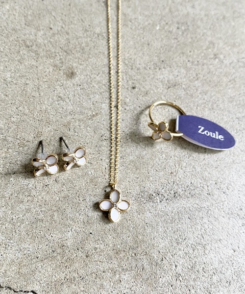 Zoule(ゾーラ)の「Zoule ゾーラ:jewel flower ジュエルフラワー ニッケルフリー ピアス(ピアス(両耳用)・レディース・ゴールド/シルバー・FREE)」の10枚目の写真