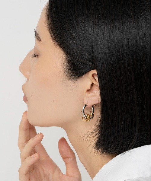 LAPUIS（ラピュイ）の「LAPUIS(ラピュイ)Coil Aroundイヤリング（イヤリング・レディース・マルチ/ゴールド/シルバー・FREE）」の11枚目の写真