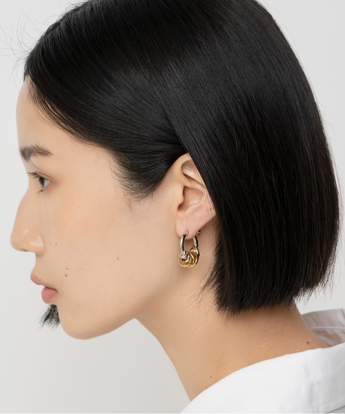 LAPUIS（ラピュイ）の「LAPUIS(ラピュイ)Coil Aroundイヤリング（イヤリング・レディース・マルチ/ゴールド/シルバー・FREE）」の12枚目の写真