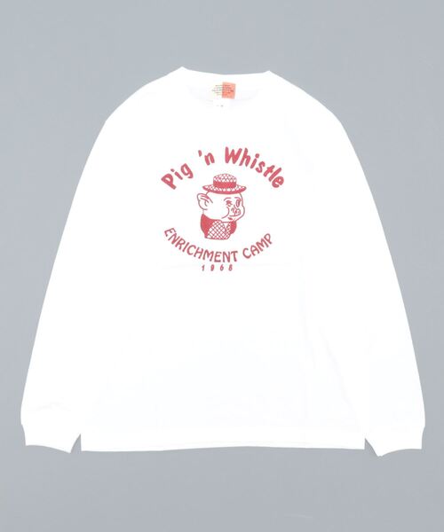 OLD BETTY'S(オールドベティーズ)の「Long-Sleeve T-shirts(Pig´n Whistle)(Tシャツ/カットソー・レディース・ダークベージュ/スミクロ/ホワイト・M/L)」の5枚目の写真