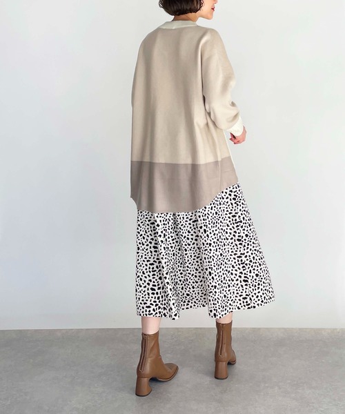 PICCIN(ピッチン)の「フロッキーレオパードスカート(スカート・レディース・オフホワイト/ブラック・L/M)」の12枚目の写真
