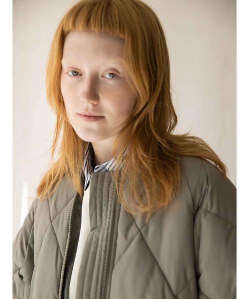 koe（コエ）の「ダイヤキルトロングコート（その他アウター・レディース・ホワイト/ブラック/カーキ・FREE）」の7枚目の写真