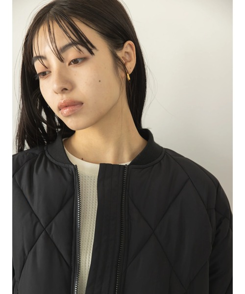 koe（コエ）の「ダイヤキルトロングコート（その他アウター・レディース・ホワイト/ブラック/カーキ・FREE）」の12枚目の写真