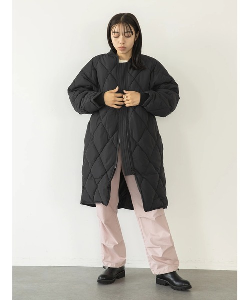 koe（コエ）の「ダイヤキルトロングコート（その他アウター・レディース・ホワイト/ブラック/カーキ・FREE）」の14枚目の写真