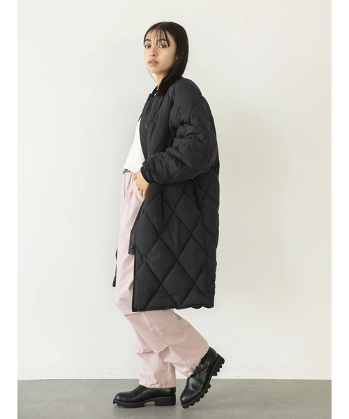 koe（コエ）の「ダイヤキルトロングコート（その他アウター・レディース・ホワイト/ブラック/カーキ・FREE）」の15枚目の写真