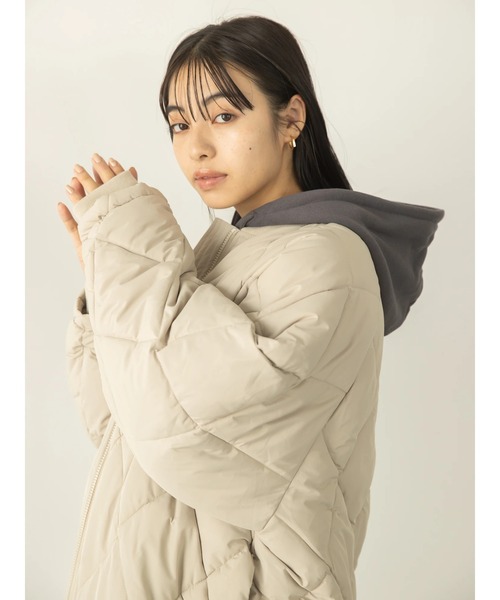 koe（コエ）の「ダイヤキルトロングコート（その他アウター・レディース・ホワイト/ブラック/カーキ・FREE）」の19枚目の写真