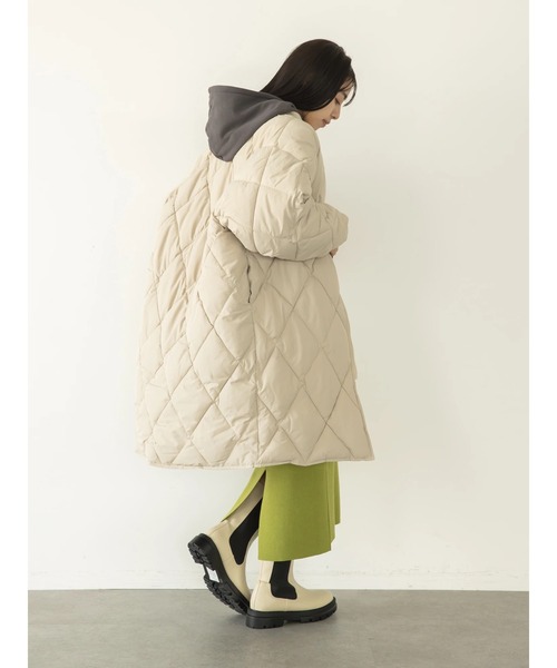 koe（コエ）の「ダイヤキルトロングコート（その他アウター・レディース・ホワイト/ブラック/カーキ・FREE）」の22枚目の写真
