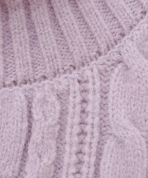 31 Sons de mode（トランテアン　ソン　ドゥ　モード）の「モックネックケーブルニット（ニット/セーター・レディース・オフホワイト/ラベンダー/ライトグリーン・36）」の17枚目の写真