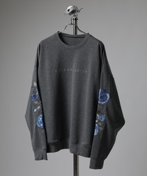 RE730（アールイーセブンサーティー）の「Sleeve rose embroidery wide sweatshirt / 袖ローズ刺繍 ワイドスウェット unisex（スウェット）」
