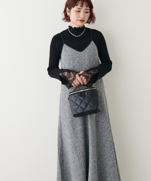 natural couture（ナチュラルクチュール）の「パイピングキャミワンピース（ワンピース・レディース・その他2/モカ/ブラック/その他1/その他3・FREE）」の19枚目の写真