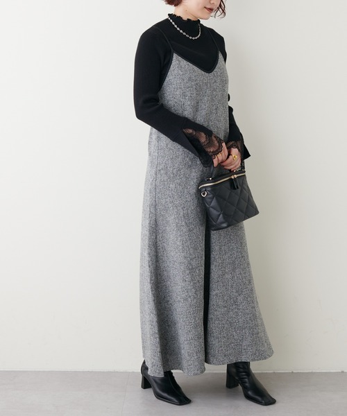 natural couture（ナチュラルクチュール）の「パイピングキャミワンピース（ワンピース・レディース・その他2/モカ/ブラック/その他1/その他3・FREE）」の20枚目の写真