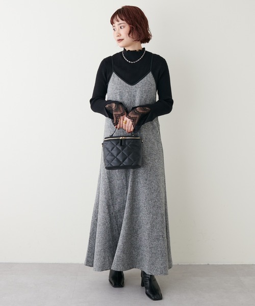 natural couture（ナチュラルクチュール）の「パイピングキャミワンピース（ワンピース・レディース・その他2/モカ/ブラック/その他1/その他3・FREE）」の21枚目の写真