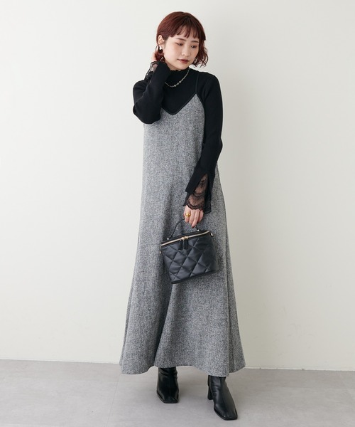 natural couture（ナチュラルクチュール）の「パイピングキャミワンピース（ワンピース・レディース・その他2/モカ/ブラック/その他1/その他3・FREE）」の22枚目の写真