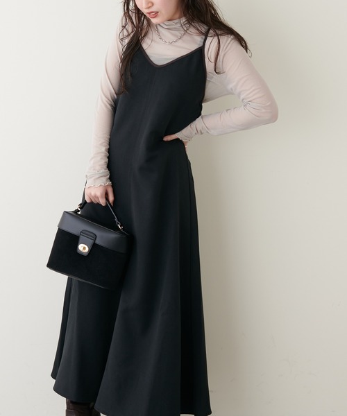 natural couture（ナチュラルクチュール）の「パイピングキャミワンピース（ワンピース・レディース・その他2/モカ/ブラック/その他1/その他3・FREE）」の7枚目の写真