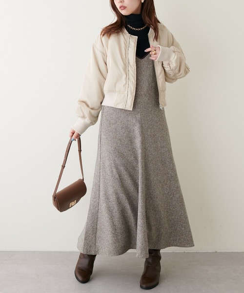 natural couture（ナチュラルクチュール）の「パイピングキャミワンピース（ワンピース・レディース・その他2/モカ/ブラック/その他1/その他3・FREE）」の17枚目の写真