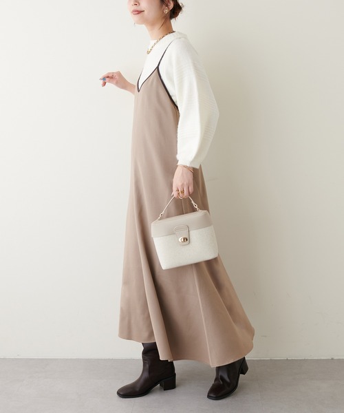 natural couture（ナチュラルクチュール）の「パイピングキャミワンピース（ワンピース・レディース・その他2/モカ/ブラック/その他1/その他3・FREE）」の11枚目の写真