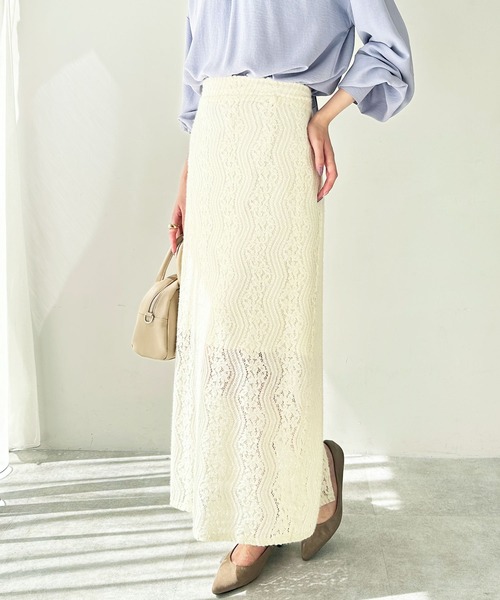 GeeRA（ジーラ）の「起毛レースタイトスカート（スカート・レディース・アイボリー/ブラック/ブラウン・SMALL/MEDIUM/LARGE）」の20枚目の写真