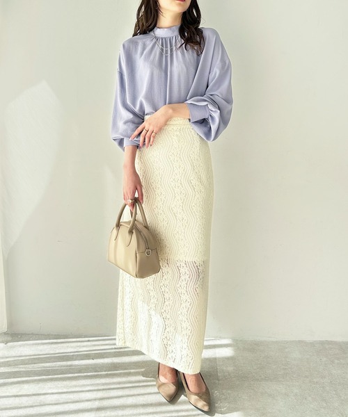 GeeRA（ジーラ）の「起毛レースタイトスカート（スカート・レディース・アイボリー/ブラック/ブラウン・SMALL/MEDIUM/LARGE）」の21枚目の写真