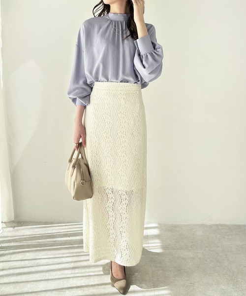 GeeRA（ジーラ）の「起毛レースタイトスカート（スカート・レディース・アイボリー/ブラック/ブラウン・SMALL/MEDIUM/LARGE）」の22枚目の写真