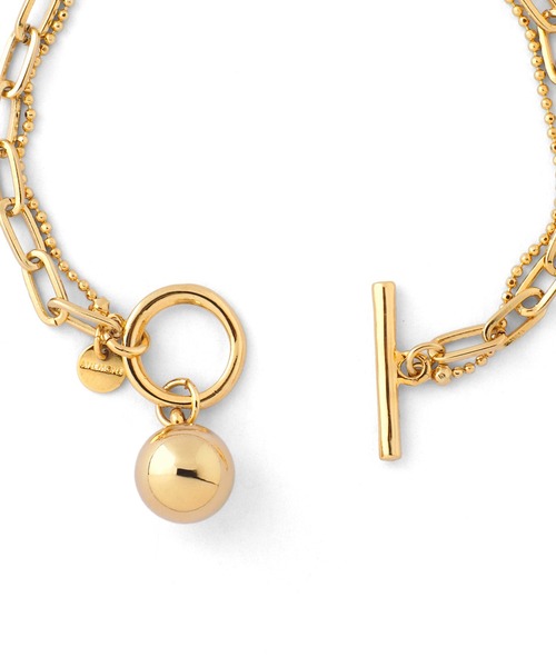 ANEMONE（アネモネ）の「スフィア×チェーンマンテルブレスレット（ブレスレット・レディース・ゴールド・FREE）」の2枚目の写真