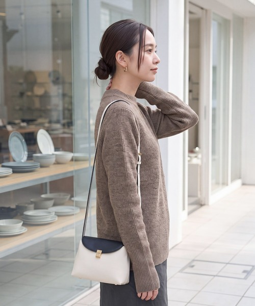 STYLE DELI(スタイルデリ)の「背面スリットミックスニット(ニット/セーター・レディース・ブラウン/オレンジ/グリーン・MEDIUM)」の9枚目の写真