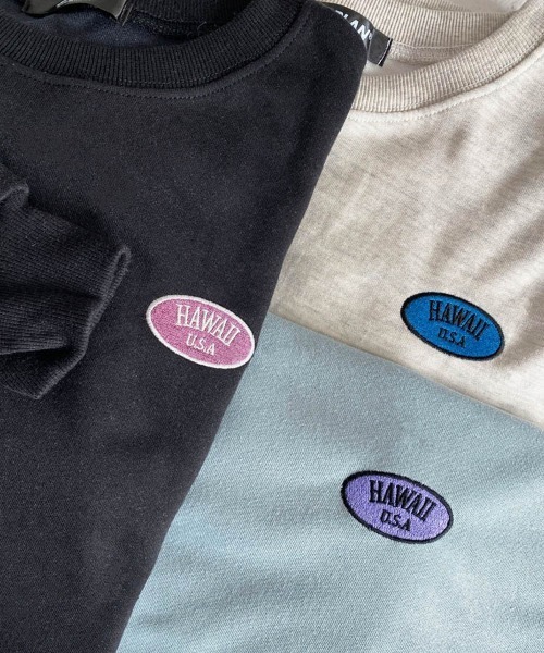Dalfwin（ダールフィン）の「韓国ファッションHAWAII刺繍ロゴオーバーサイズスウェット（スウェット・レディース・オートミール/ミント/ブラック・FREE）」の9枚目の写真