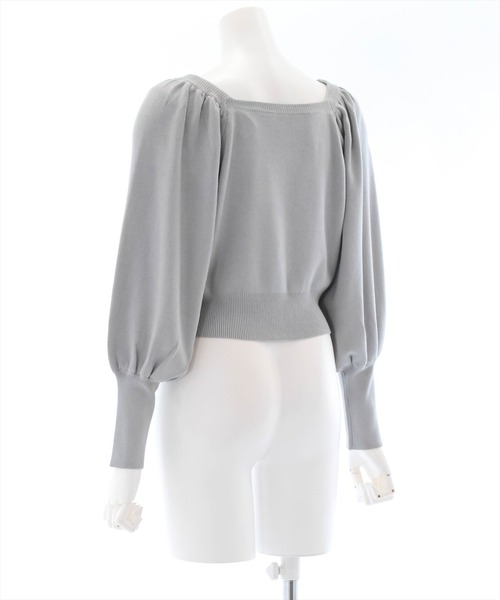 clear（クリア）の「七分袖スクエアネックカーデ【セット可】 ≪2022AW新作≫（ニット/セーター・レディース・アイボリー/ブラック/グレー・F）」の6枚目の写真