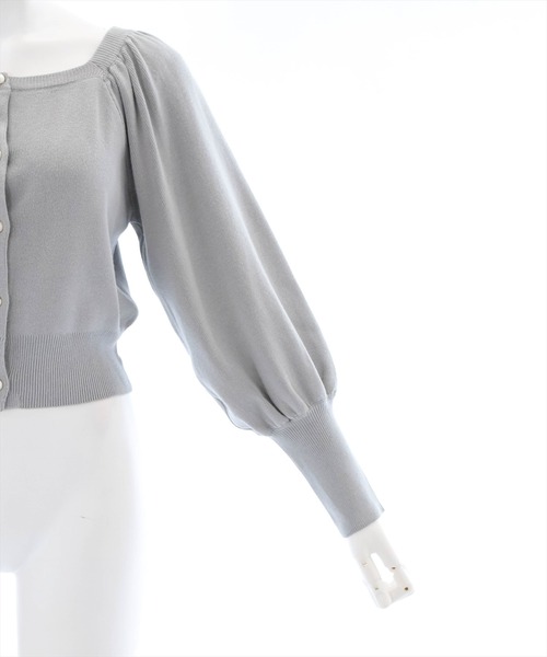 clear（クリア）の「七分袖スクエアネックカーデ【セット可】 ≪2022AW新作≫（ニット/セーター・レディース・アイボリー/ブラック/グレー・F）」の9枚目の写真