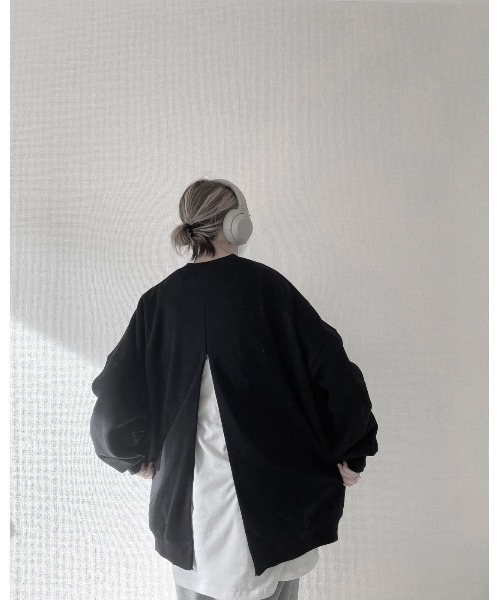 YACA（ヤーカ）の「3way ZIP OPEN SWEAT/3wayジップオープンスウェット（スウェット・レディース・アッシュグレー/ブラック・FREE）」の3枚目の写真