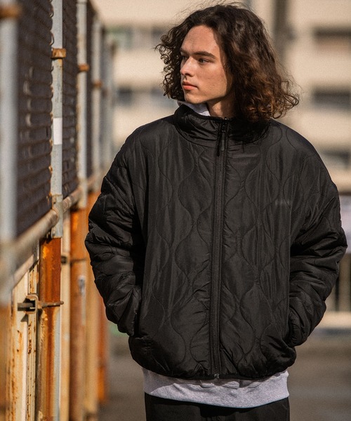 THE HITSS（ヒッツ）の「【THE HITSS】ビッグシルエット シープボア キルティング リバーシブル パデッドブルゾン（ブルゾン・メンズ・ネイビー/ブラック/ベージュ/グレー/アニマル/アイボリー・M/L）」の14枚目の写真