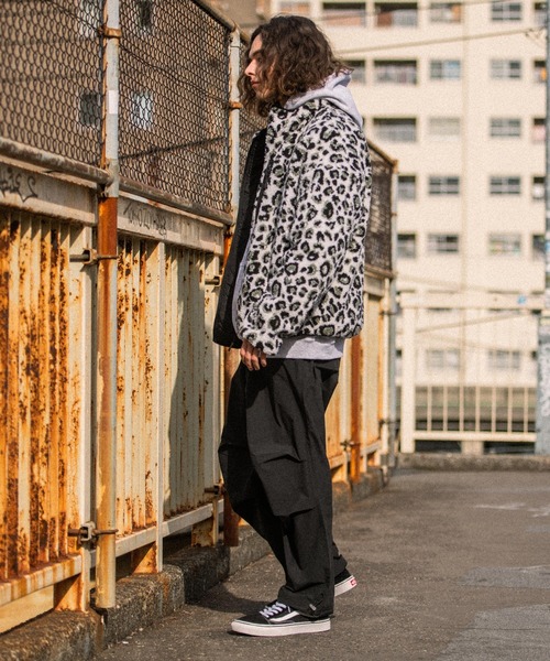 THE HITSS（ヒッツ）の「【THE HITSS】ビッグシルエット シープボア キルティング リバーシブル パデッドブルゾン（ブルゾン・メンズ・ネイビー/ブラック/ベージュ/グレー/アニマル/アイボリー・M/L）」の20枚目の写真