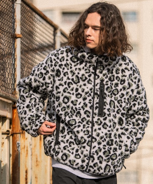 THE HITSS（ヒッツ）の「【THE HITSS】ビッグシルエット シープボア キルティング リバーシブル パデッドブルゾン（ブルゾン・メンズ・ネイビー/ブラック/ベージュ/グレー/アニマル/アイボリー・M/L）」の8枚目の写真