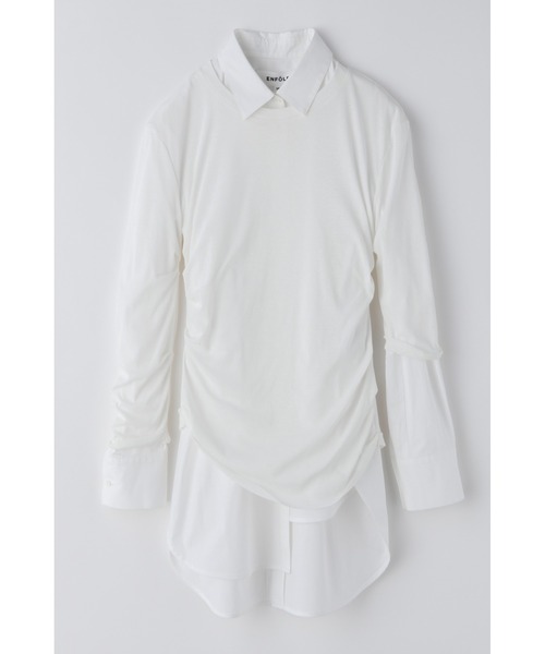 ENFOLD（エンフォルド）の「SOMELOS シアーレイヤードSHIRT（シャツ/ブラウス・レディース・ホワイト・38）」の4枚目の写真