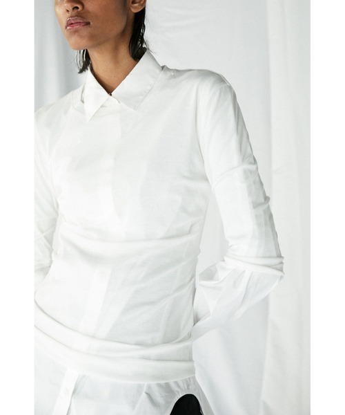ENFOLD（エンフォルド）の「SOMELOS シアーレイヤードSHIRT（シャツ/ブラウス・レディース・ホワイト・38）」の9枚目の写真