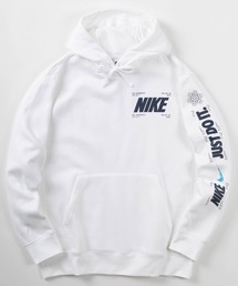 NIKE（ナイキ）の「【NIKE/ナイキ】バック& 袖プリント ブランドロゴ プルパーカー/オープンフーディースウェット/裏起毛（パーカー・メンズ）」