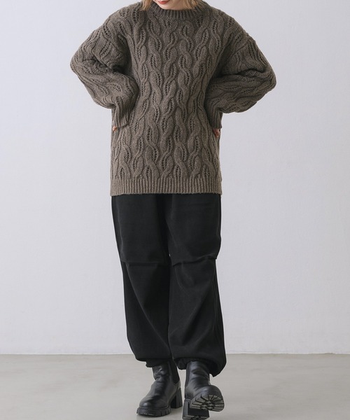 RETRO GIRL（レトロガール）の「起毛ミリタリーPT（その他パンツ・レディース・ブラウン/ブラック/ナチュラル/グリーン・FREE）」の5枚目の写真