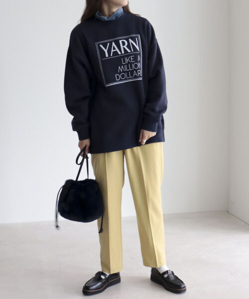 fredy emue（フレディエミュ）の「ファー巾着ショルダーバッグ（ショルダーバッグ・レディース・ベージュ/イエロー/キャメル/ダークネイビー/ライトグリーン・FREE）」の9枚目の写真