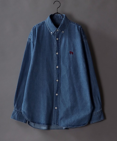 SITRY（シトリー）の「Oversize Drop shoulder BD shirt/オーバーサイズ ドロップショルダー ボタンダウン シャツ（シャツ/ブラウス・メンズ・ブラック系その他/ブルー系その他/グリーン/ベージュ/ネイビー・M/L/LL）」の5枚目の写真