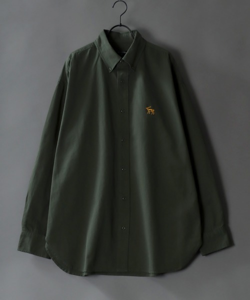 SITRY（シトリー）の「Oversize Drop shoulder BD shirt/オーバーサイズ ドロップショルダー ボタンダウン シャツ（シャツ/ブラウス・メンズ・ブラック系その他/ブルー系その他/グリーン/ベージュ/ネイビー・M/L/LL）」の4枚目の写真