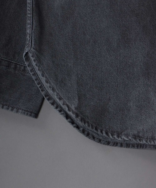 SITRY（シトリー）の「Oversize Drop shoulder BD shirt/オーバーサイズ ドロップショルダー ボタンダウン シャツ（シャツ/ブラウス・メンズ・ブラック系その他/ブルー系その他/グリーン/ベージュ/ネイビー・M/L/LL）」の8枚目の写真